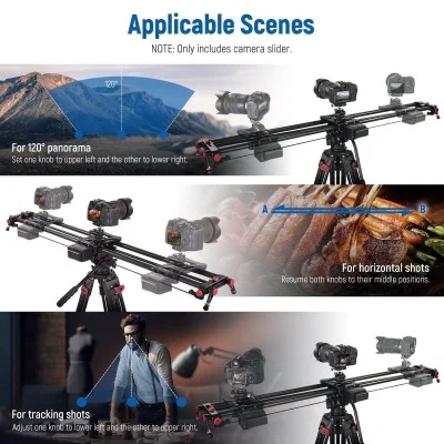 Neore Carbon Fiber Motorized Camera Slider with App and Remote Control - Black